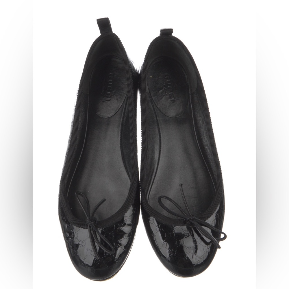 Gucci Ballet GG Patent Leather Flats